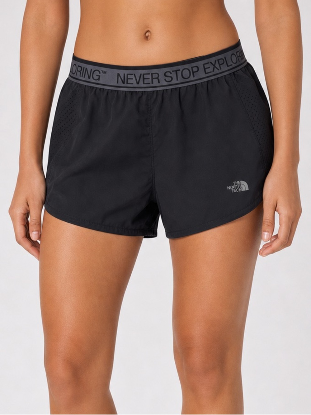 Rare The North Face Women's Black Elastic Waist Running Shorts